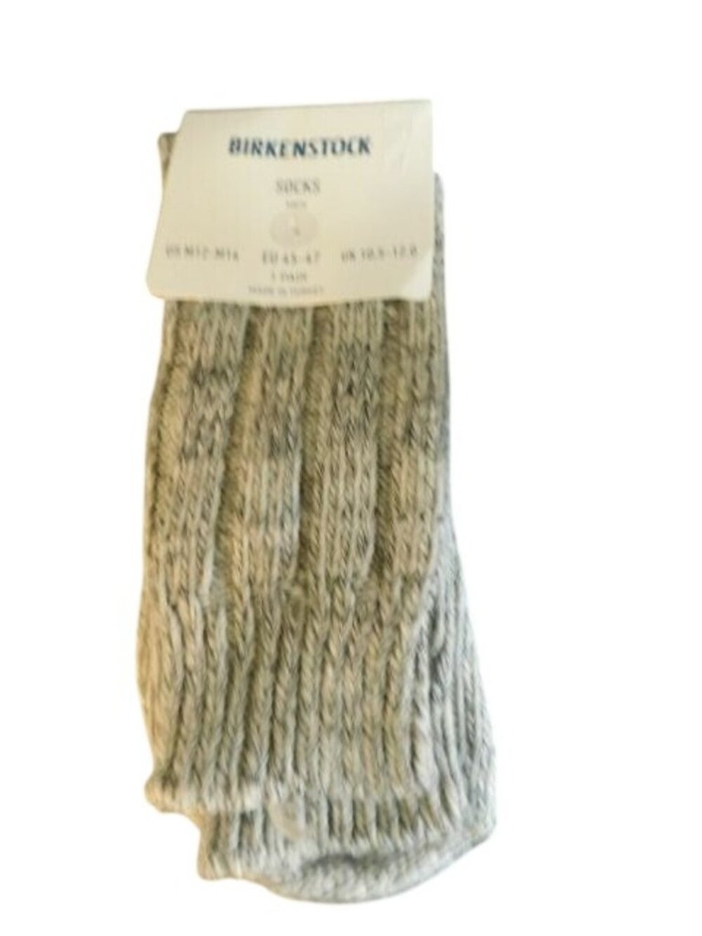 Birkenstock Size M12-14 Cotton Twist Mens Socks NWT